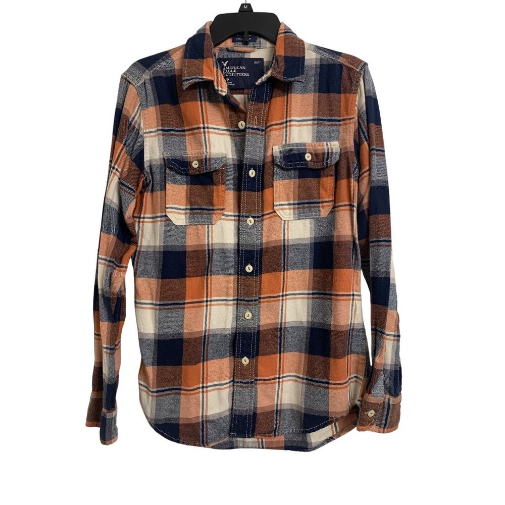 American Eagle Outfitters S/P Athletic Fit Plaid Cotton Shirt‎ Cabincore